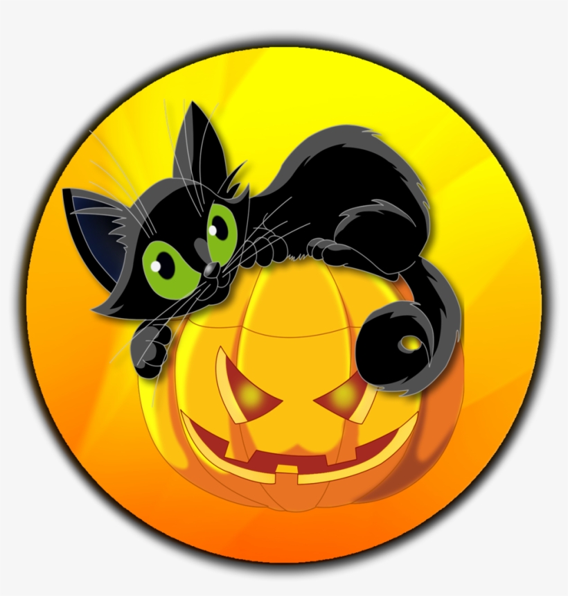Pumpkin And Black Cat, transparent png #5994120