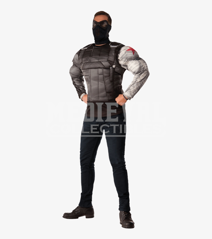 Adult Civil War Deluxe Winter Soldier Costume Set, transparent png #5996000
