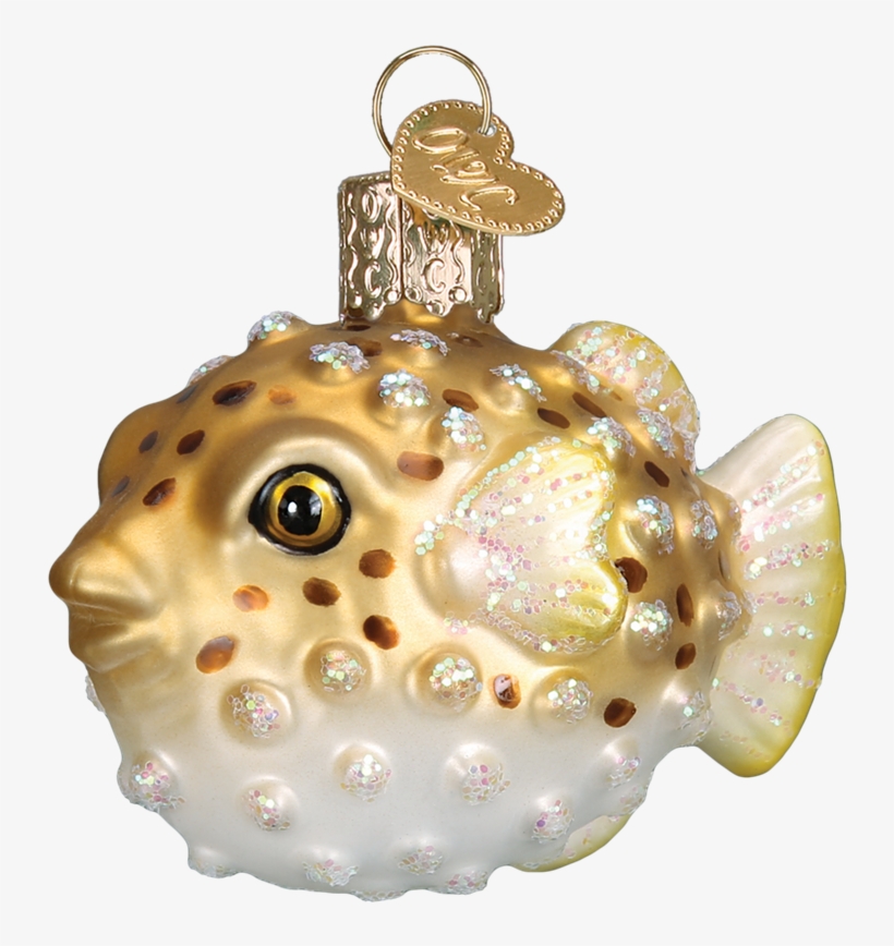 Old World Christmas Puffer Fish Glass Christmas Ornament - Christmas Ornament Fish, transparent png #5997219