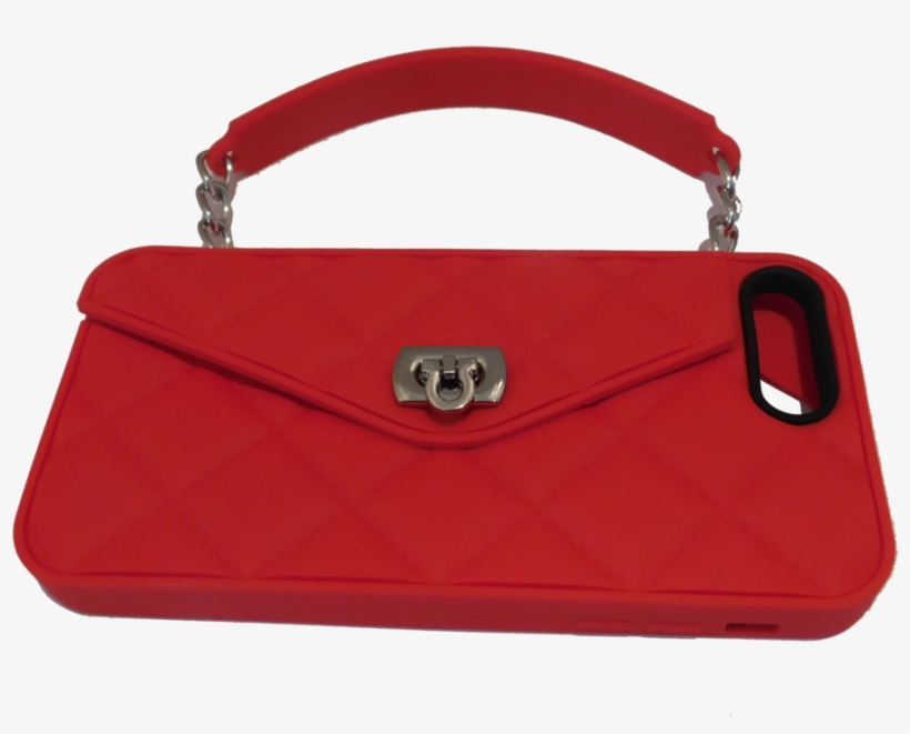 Ravishing Red Iphone 7 Plus With Silver Hardware - Handbag, transparent png #5997220