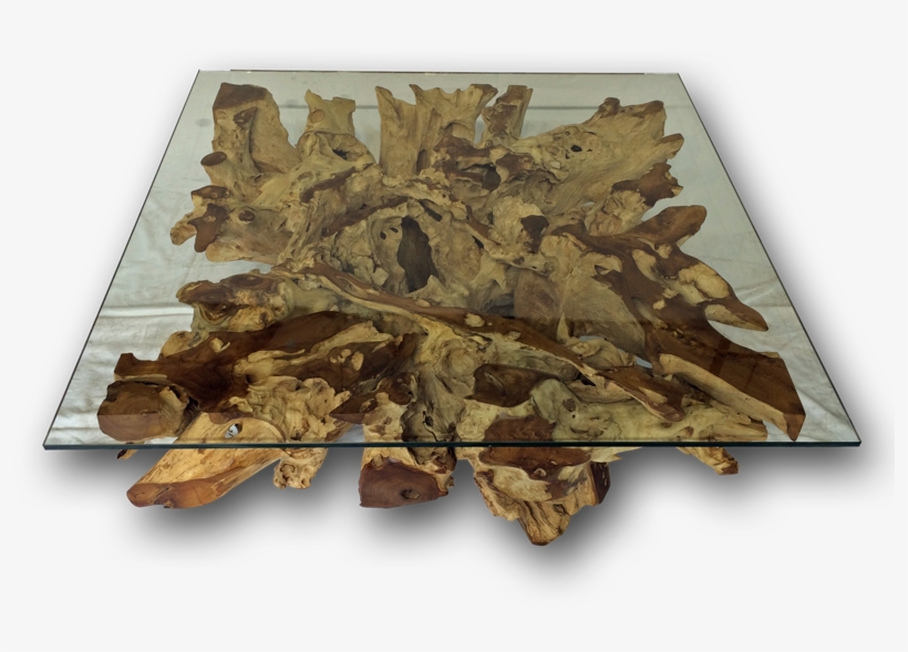 Teak Root/stone Spider Square Spider Coffee Table - Coffee Table, transparent png #5997460