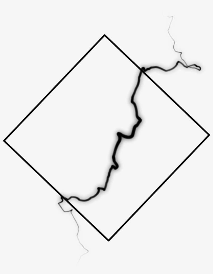 ⬜ Square Black Border Abstract Lines Geometry Geometri - Diagram, transparent png #5998328