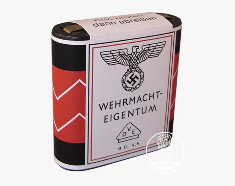 D1009 Flachbatterie Wehrmacht Label - Electric Battery, transparent png #5998880