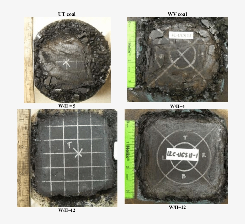 Typical Top End-surfaces Of Coal Specimens After The - Coal, transparent png #5999248