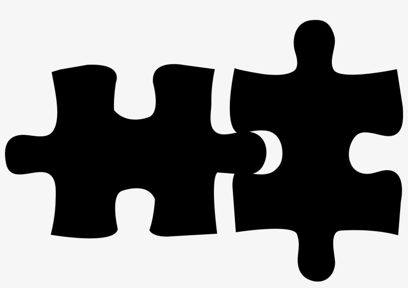Svg Download Silhouette At Getdrawings Com Free For - Two Puzzle Piece Icon, transparent png #60258