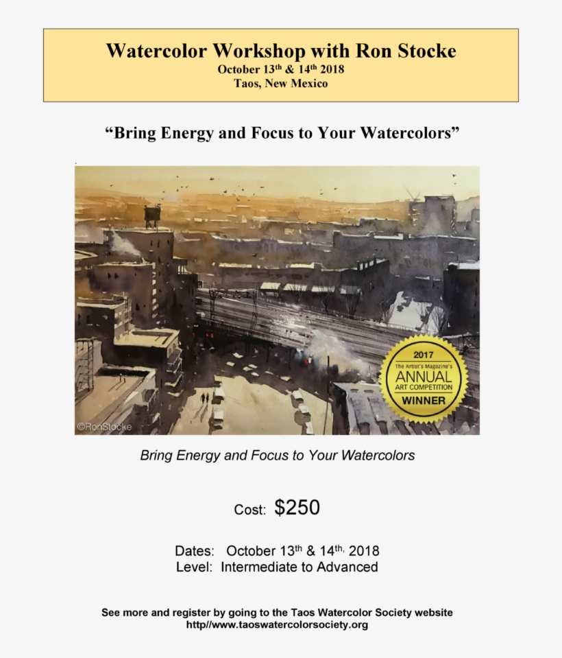 Register For Your Spot In The Upcoming Ron Stocke Watercolor - Viaduct, transparent png #60392