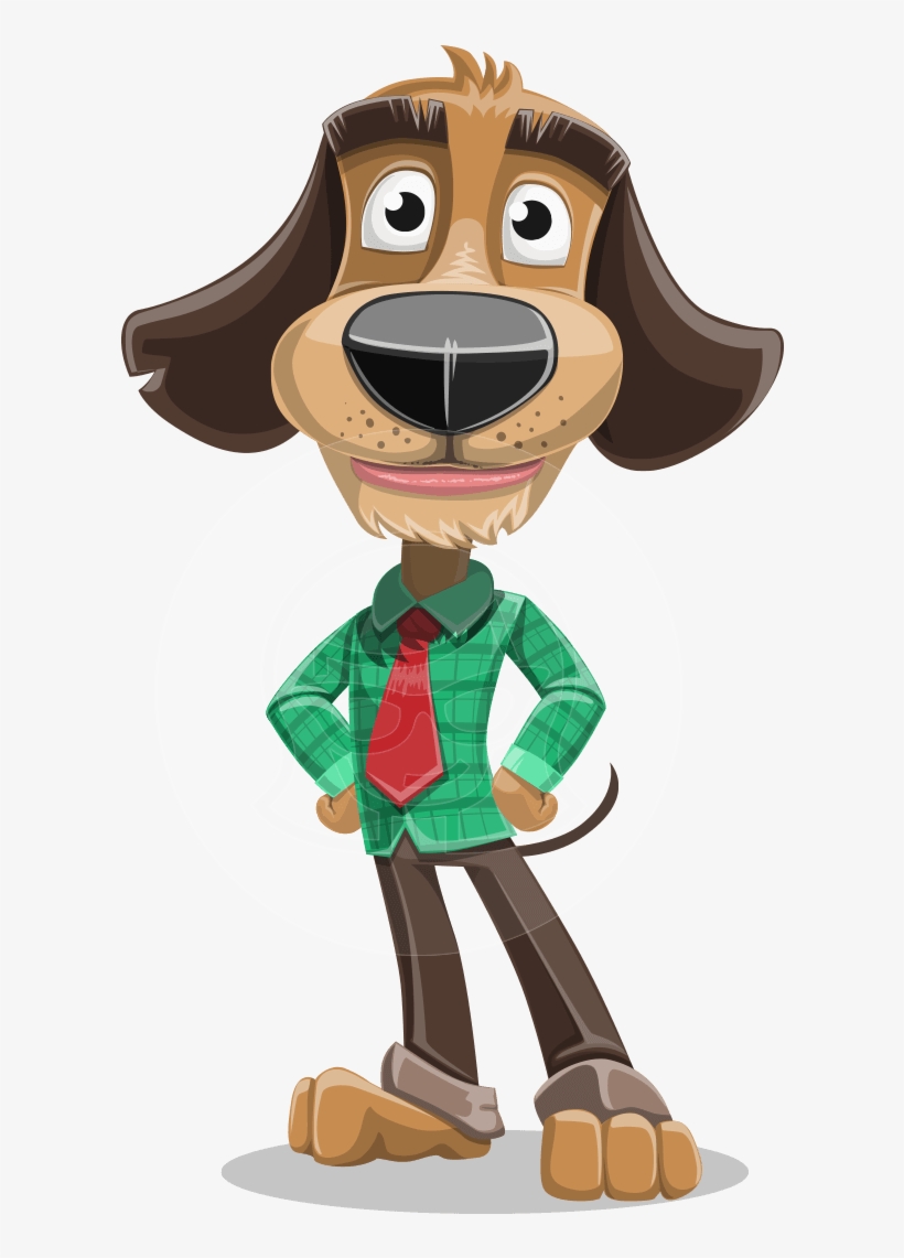 Business Character Vector Animal Cartoon Illustration - Dog Mascot Cartoon Transparent, transparent png #60725