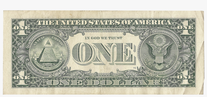 Us Dollar Png Image - Us One Dollar Bill, transparent png #61122