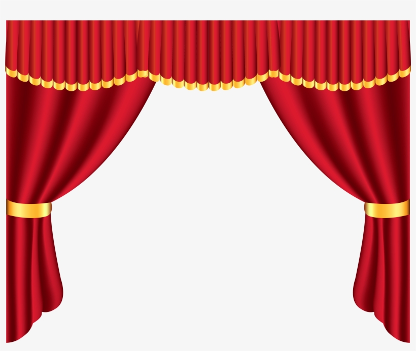 Cute Curtains, Red Curtains, Bedroom Curtains, Puppet - Stage With Curtains Clipart, transparent png #61169
