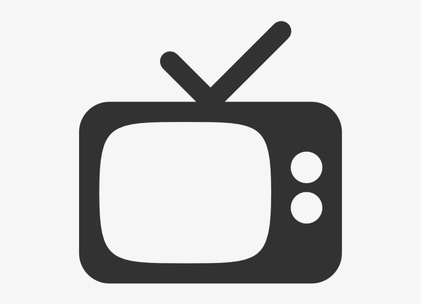 Tv Advertising - Black And White Tv Logo, transparent png #61312