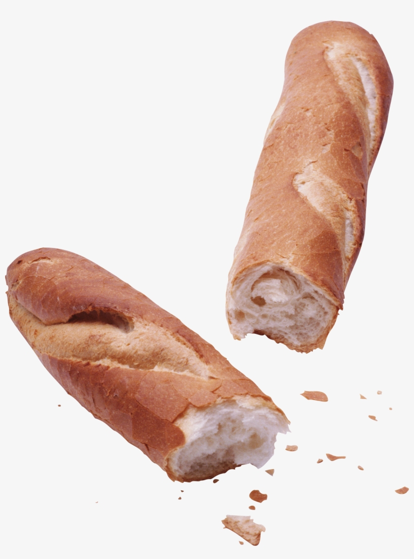 Baguette Broken Png Image - Cut Bread Png, transparent png #61374