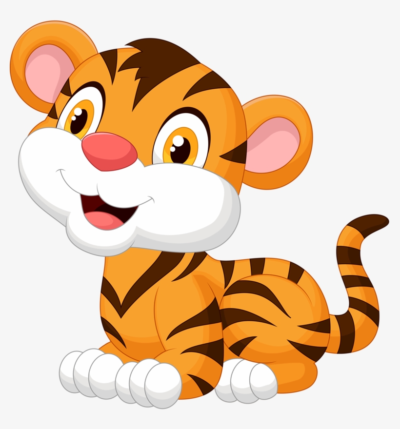 Baby Big Cats Png - Baby Tiger Cartoon, transparent png #61494