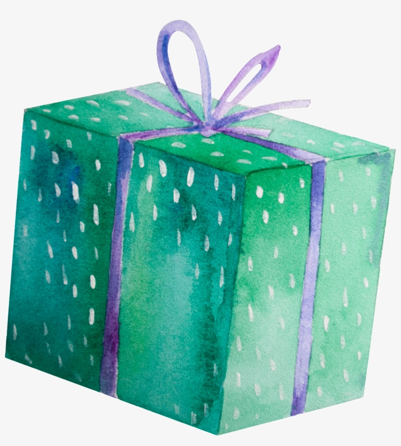 Hand Painted Square Big Gift Box Transparent - Gift, transparent png #61689