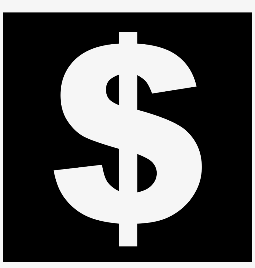 Money Dollar Sign In A Square Comments - Dollar Sign Icon Png White, transparent png #61795