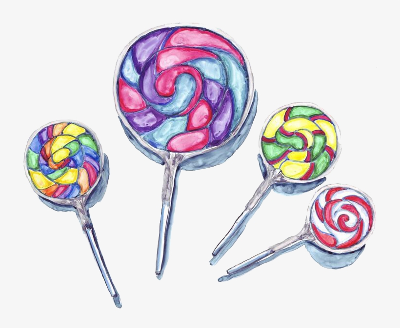 Lollipop Gummy Bear Watercolor Painting Candy - Candy Watercolour, transparent png #61898