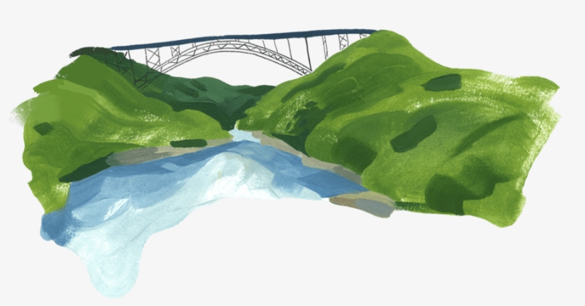 New River Gorge Bridge - Arch Bridge, transparent png #61901