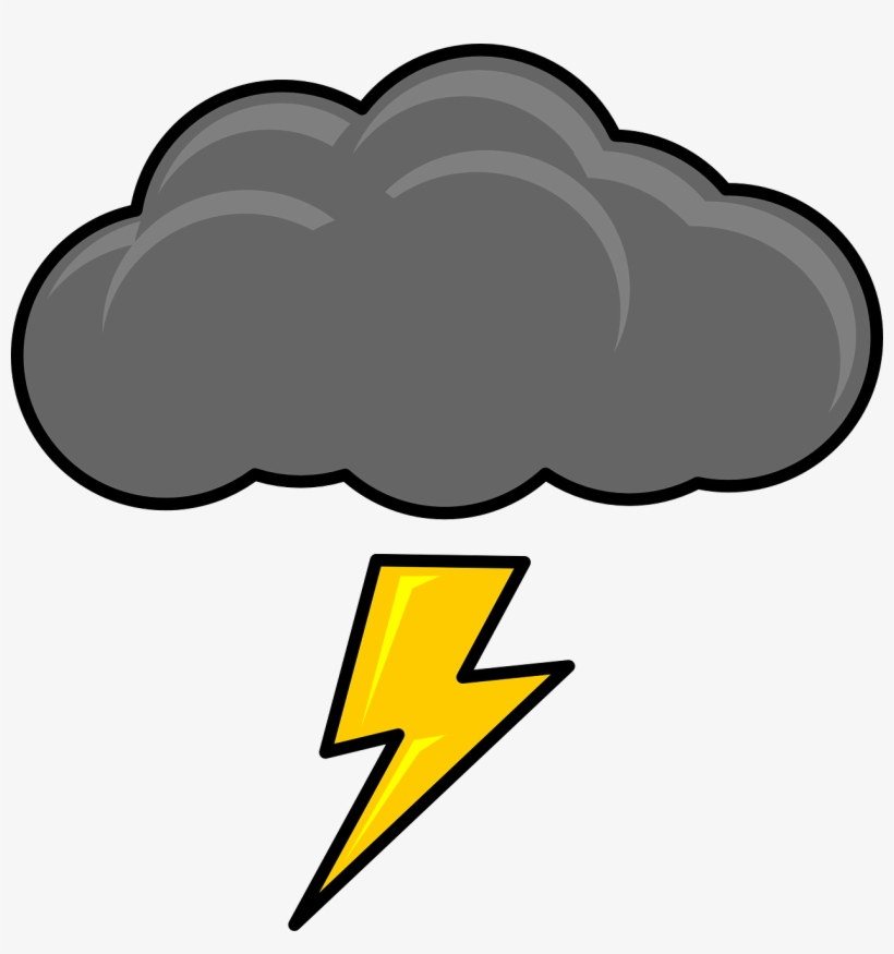 Thunder And Lightning Clipart - Thunder Clipart, transparent png #61986