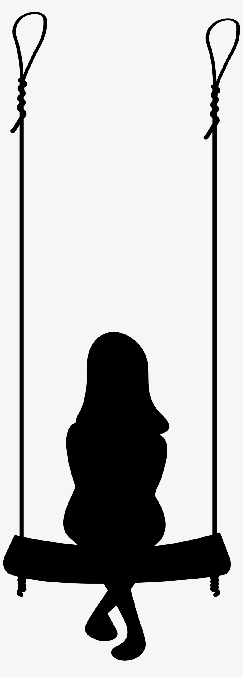 Girl On Swing Silhouette Png, transparent png #62063