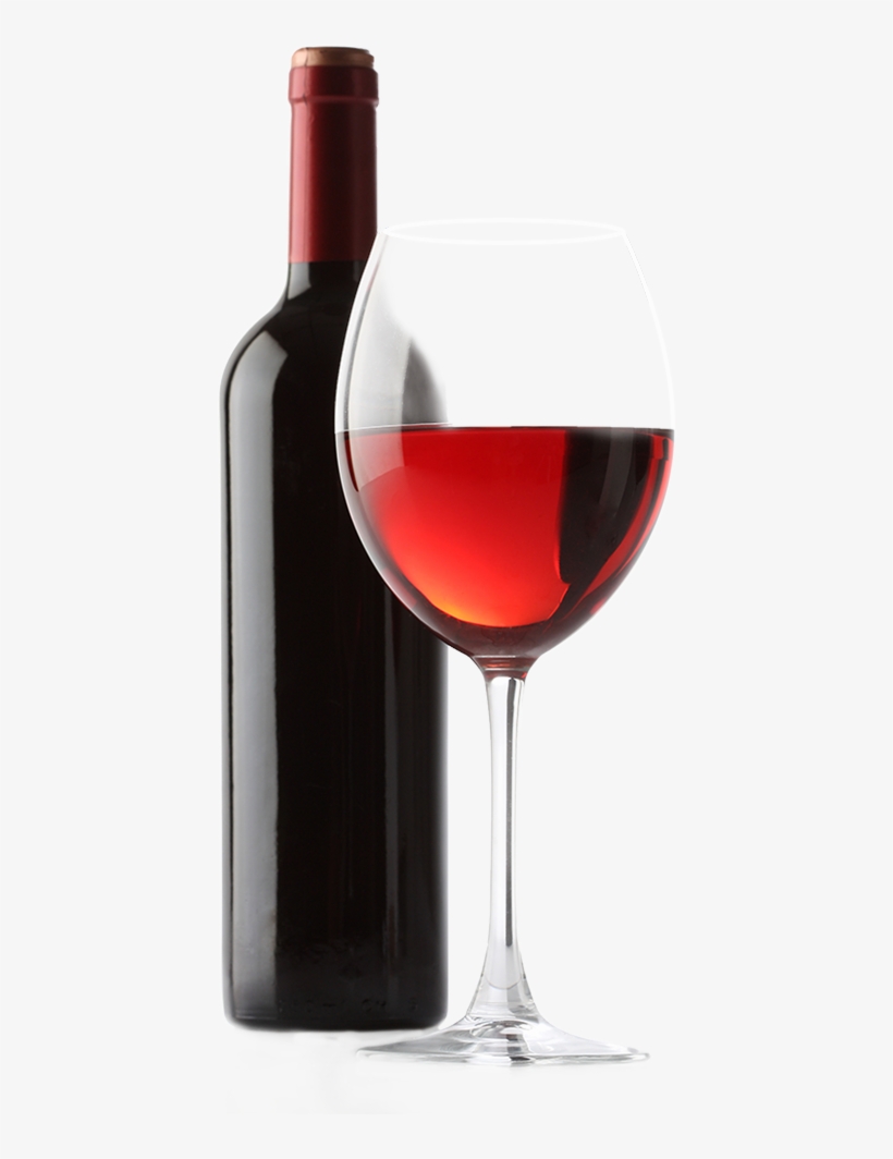 Red White Transprent Download - Wine Bottle And Glass Png, transparent png #62084