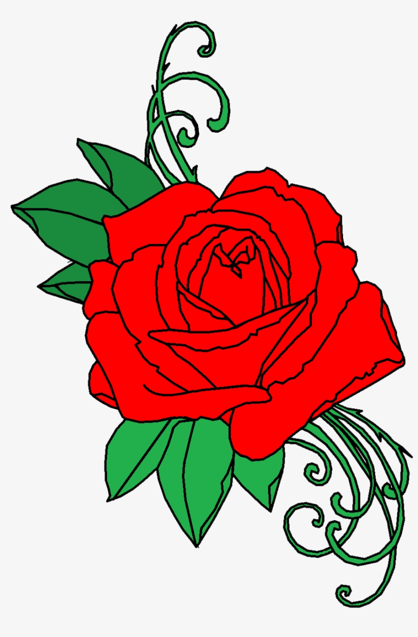 Rose Tattoo Png Transparent Free Images - Roses Tattoo Png, transparent png #62125