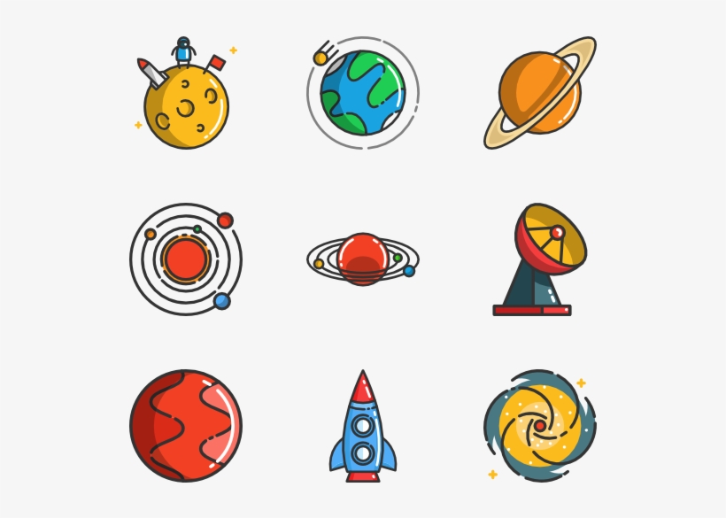 Cartooning Space Icons - Space Icon Png, transparent png #62355