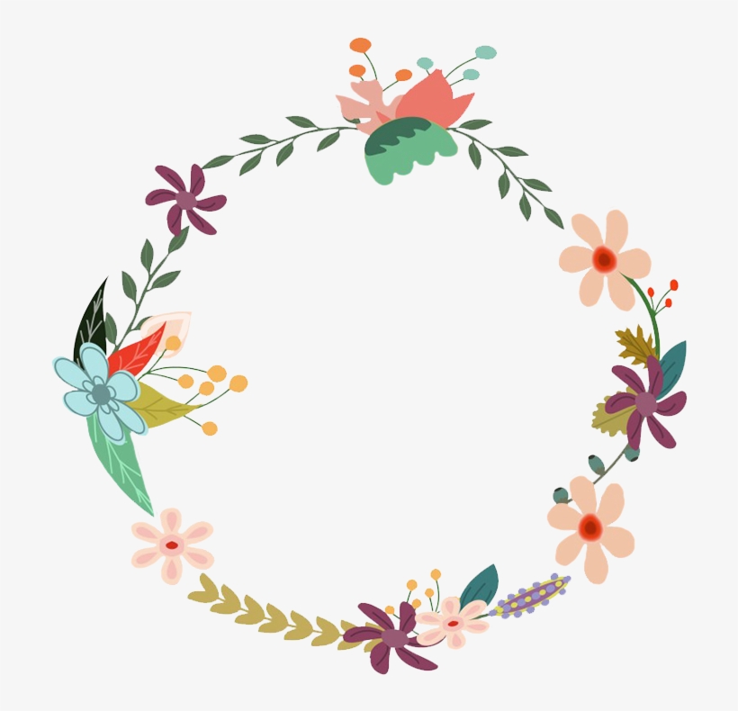 Round Flower Border Png - Vector Vintage Flowers Png, transparent png #62471