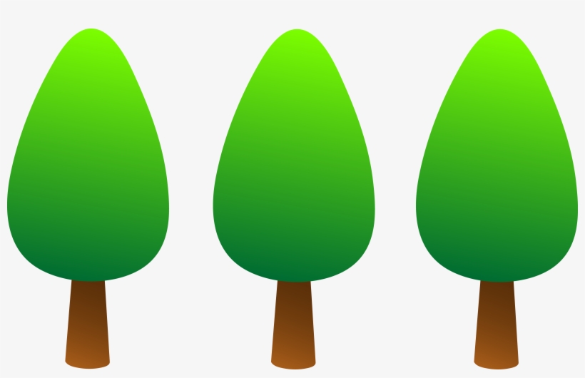 Pine Tree Clipart Png - Three Trees Clip Art, transparent png #62490