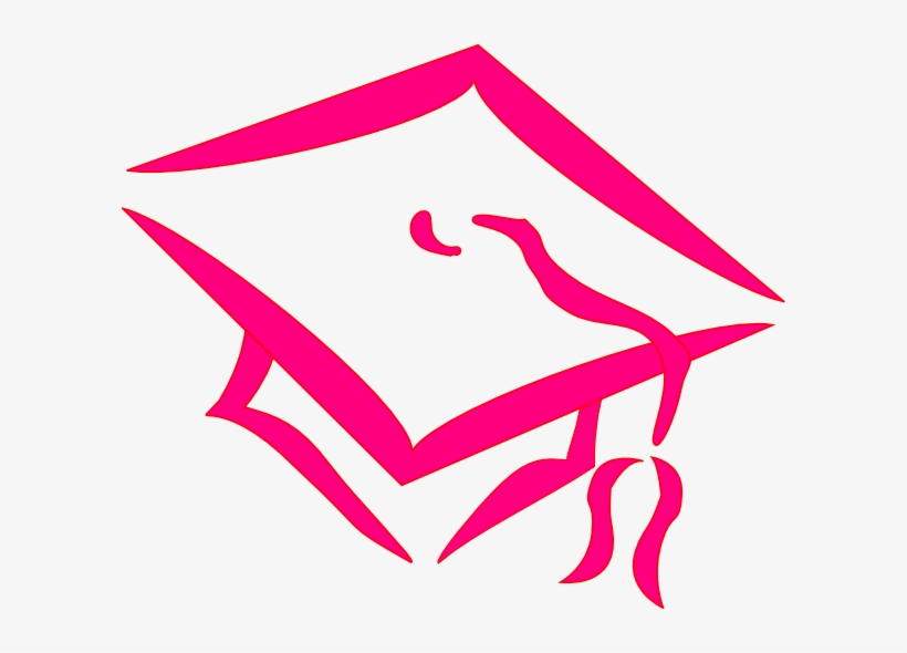 Graduation Cap - Pink Graduation Cap Clipart, transparent png #62936
