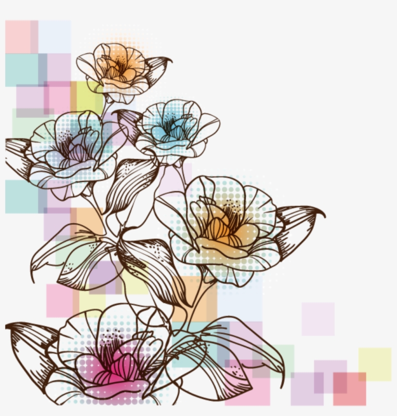 Ftestickers Watercolor Flowers Illustration Abstract Fantasy Flowers Free Transparent Png Download Pngkey