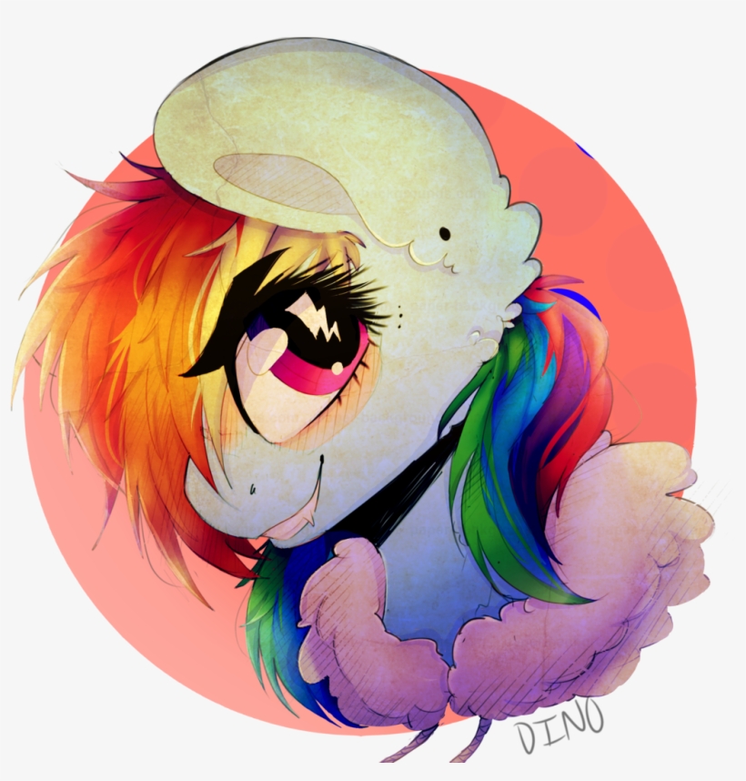 Dino Horse, Bust, Rainbow Dash, Safe, Simple Background,, transparent png #63248