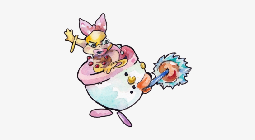 Watercolor And Ink Painting Of Wendy Koopa For The - Cartoon, transparent png #63288