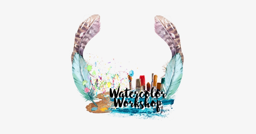 Watercolor Workshop With Delicia - Fearless Feathers Design 12 X 8 Metal Tin Wall Sign, transparent png #63449