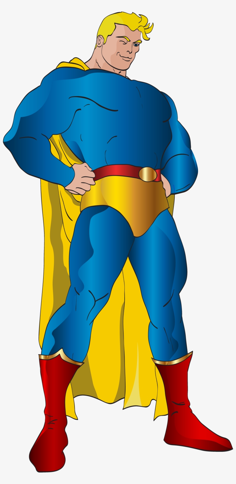 Blue Superhero Costume Clipart, transparent png #63674