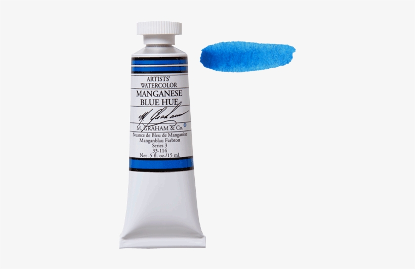Watercolor Manganese Blue Hue114 - M Graham Cobalt Blue, transparent png #64185