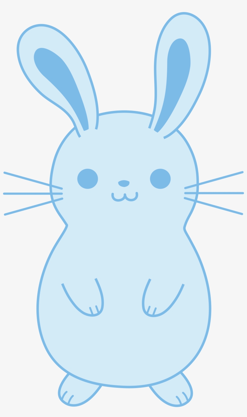Bunny Clipart Blue Bunny Pencil And In Color Bunny - Bunny Rabbit Clipart, transparent png #64251