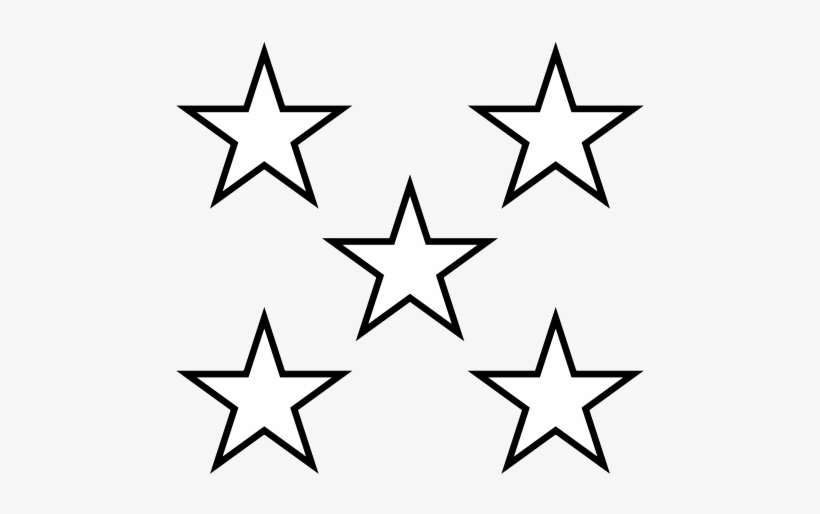 White Star Png - Puerto Rican Flag Black And White, transparent png #64673