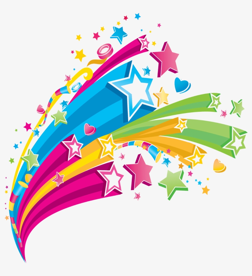 Colorful Stars - Abstract Star Vector Png, transparent png #64778