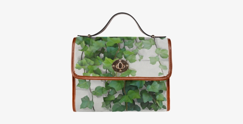 Watercolor Vines, Climbing Plant Waterproof Canvas - Handbag, transparent png #65240