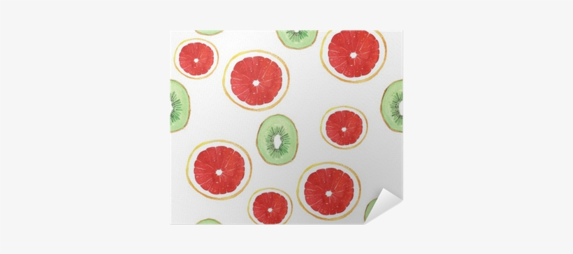 Watercolor Grapefruit Kiwi Pattern Fruit Poster • Pixers® - Watercolor Painting, transparent png #65613
