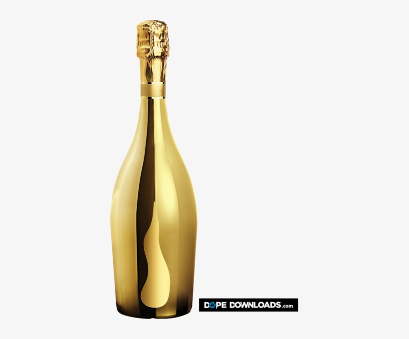 Gold Champagne - Gold Champagne Bottles Png, transparent png #65655