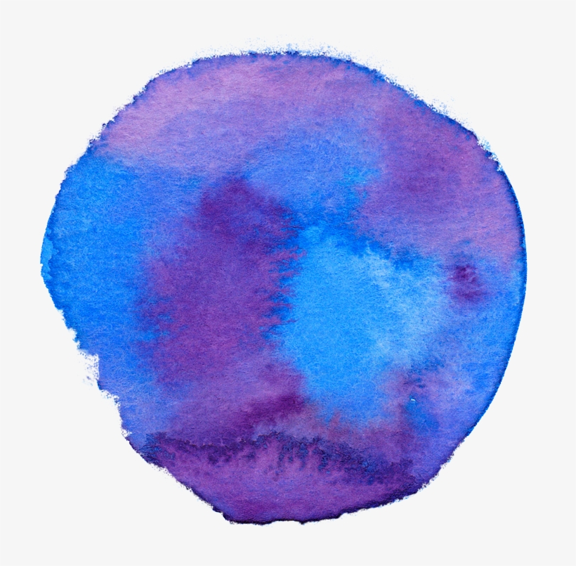 I Love Watercolors - Watercolor Circle Png Purple, transparent png #65720