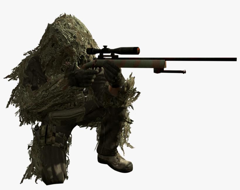 Cod4 Sniper Png - Call Of Duty Render, transparent png #66002