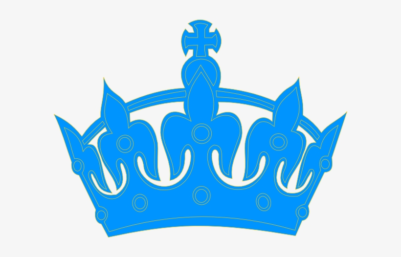 Blue Crown Clip Art At Clker - Crown Silhouette, transparent png #66065