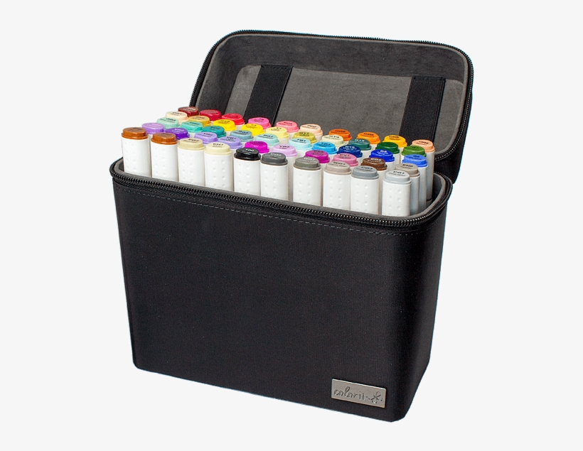 50 Color Dual Tip Art Markers With Premium Case - Colorit 50 Dual Tip Art Markers Set Hol Permanent Markers, transparent png #66066
