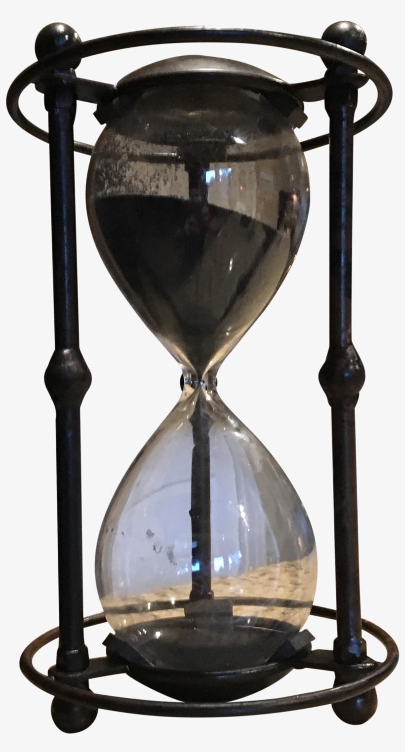 Vintage Steampunk Black Sand Hourglass - Black Sand Hourglass, transparent png #66185