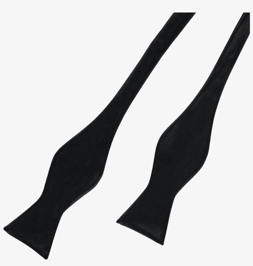 Bow Tie Silk Self Tie Black 2 - Tights, transparent png #66452