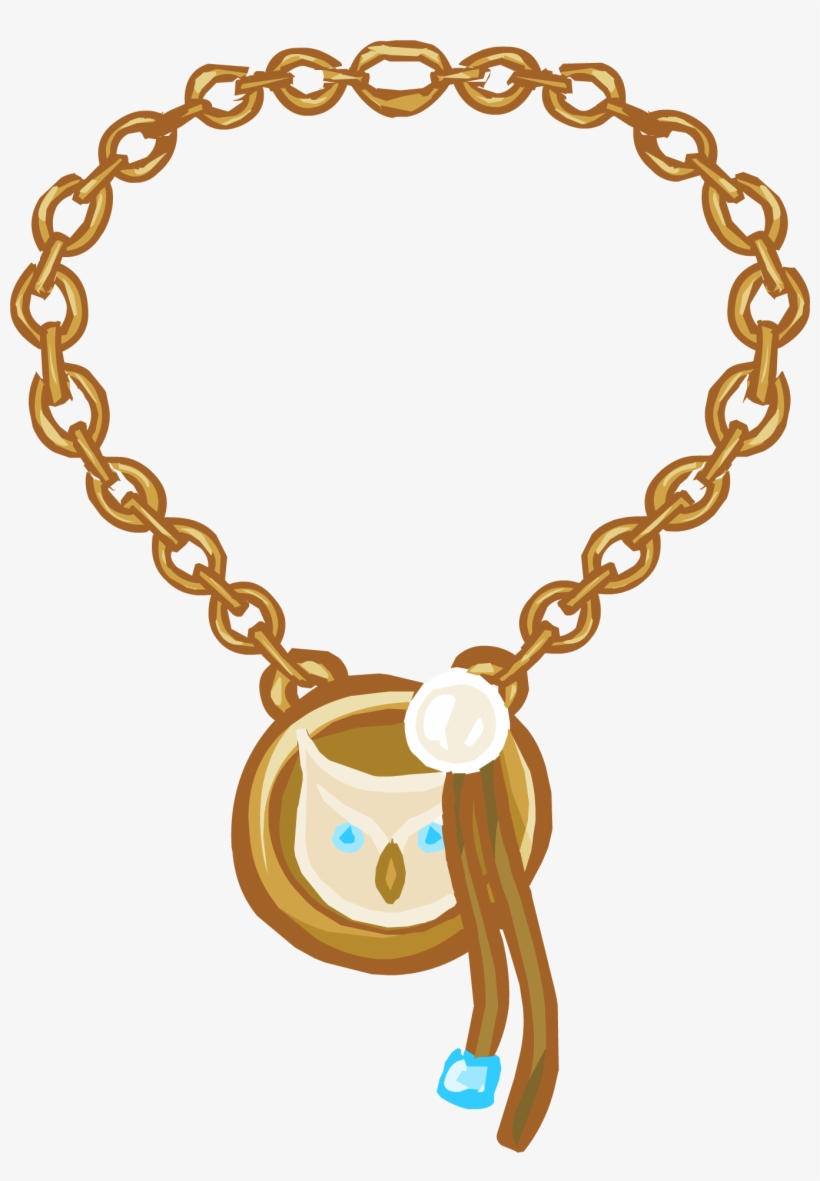 Gold Charm Necklace Icon - Colar Club Penguin, transparent png #66457