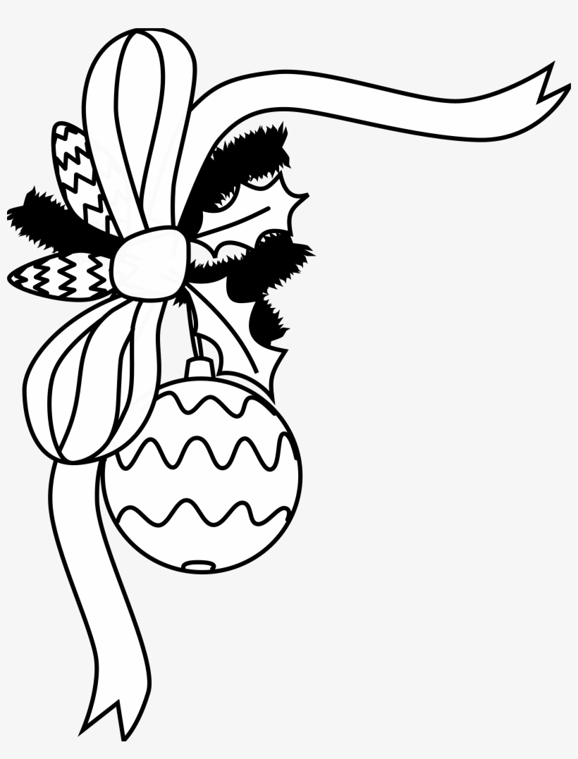 Rhino Clipart Christmas - Christmas Clip Art Black And White, transparent png #66480