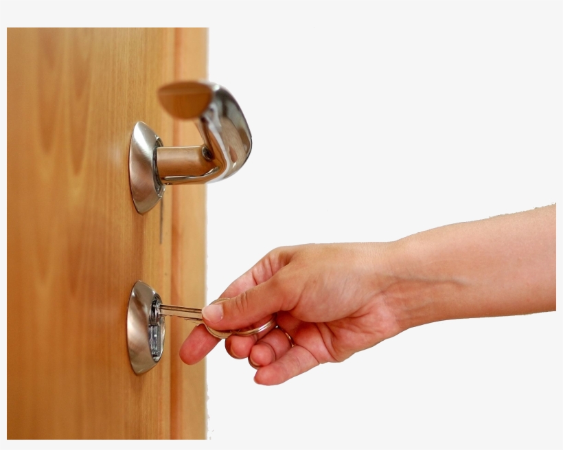 My Key Stuck In The Door Lock - Key In Door Png, transparent png #66668