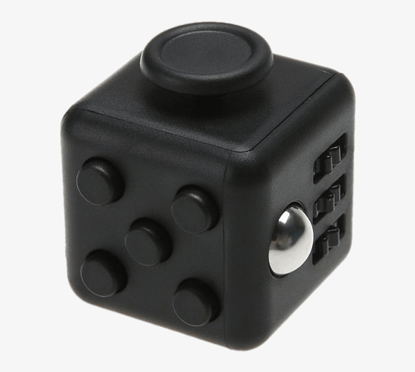 Black Fidget Cube - Stress Reliever Cube, transparent png #66796